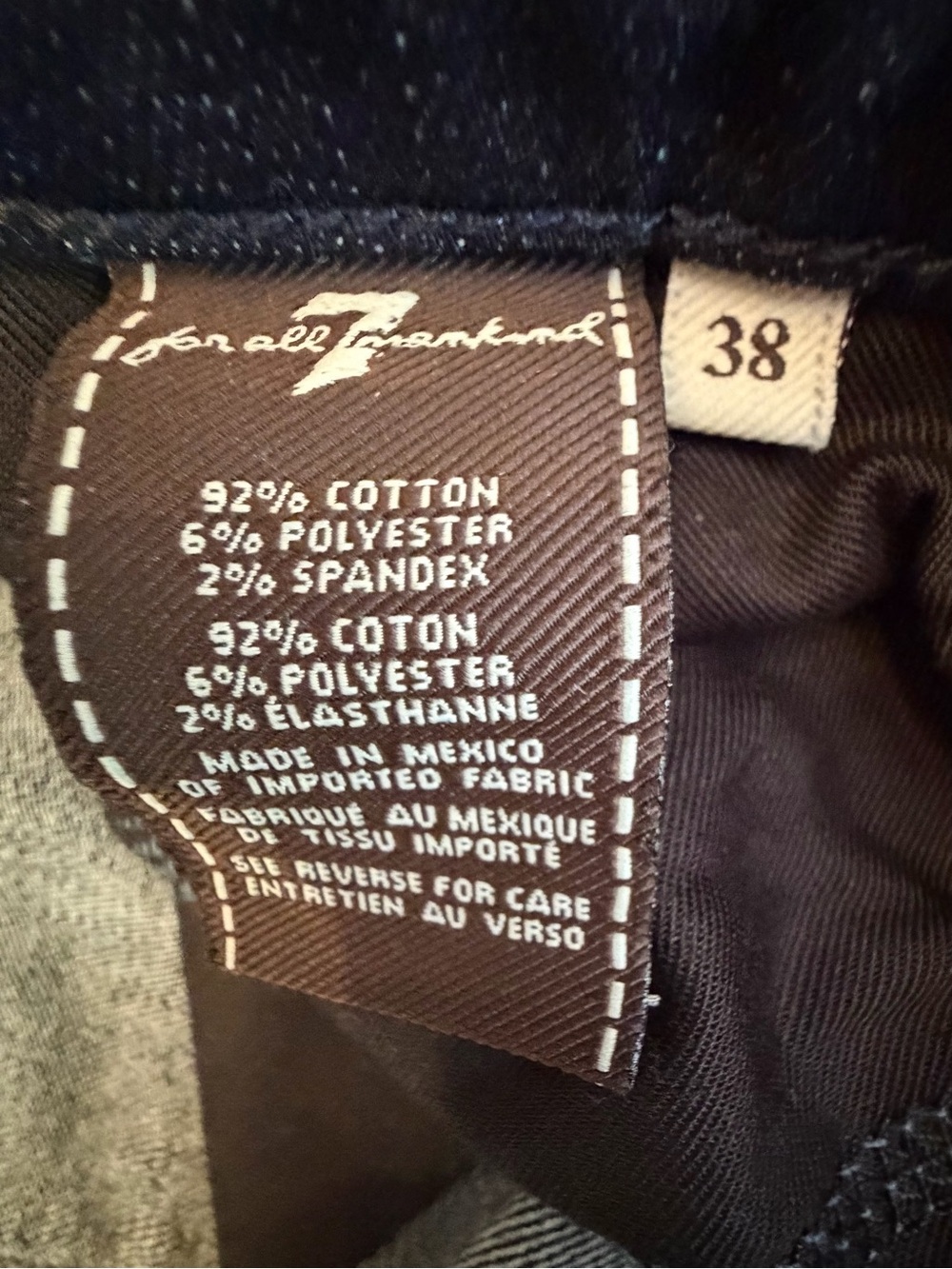 7 For All Mankind Navy Straight-Leg Women's Jeans - Picture 7 of 9